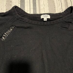 Black Knit Sweater KDNK large